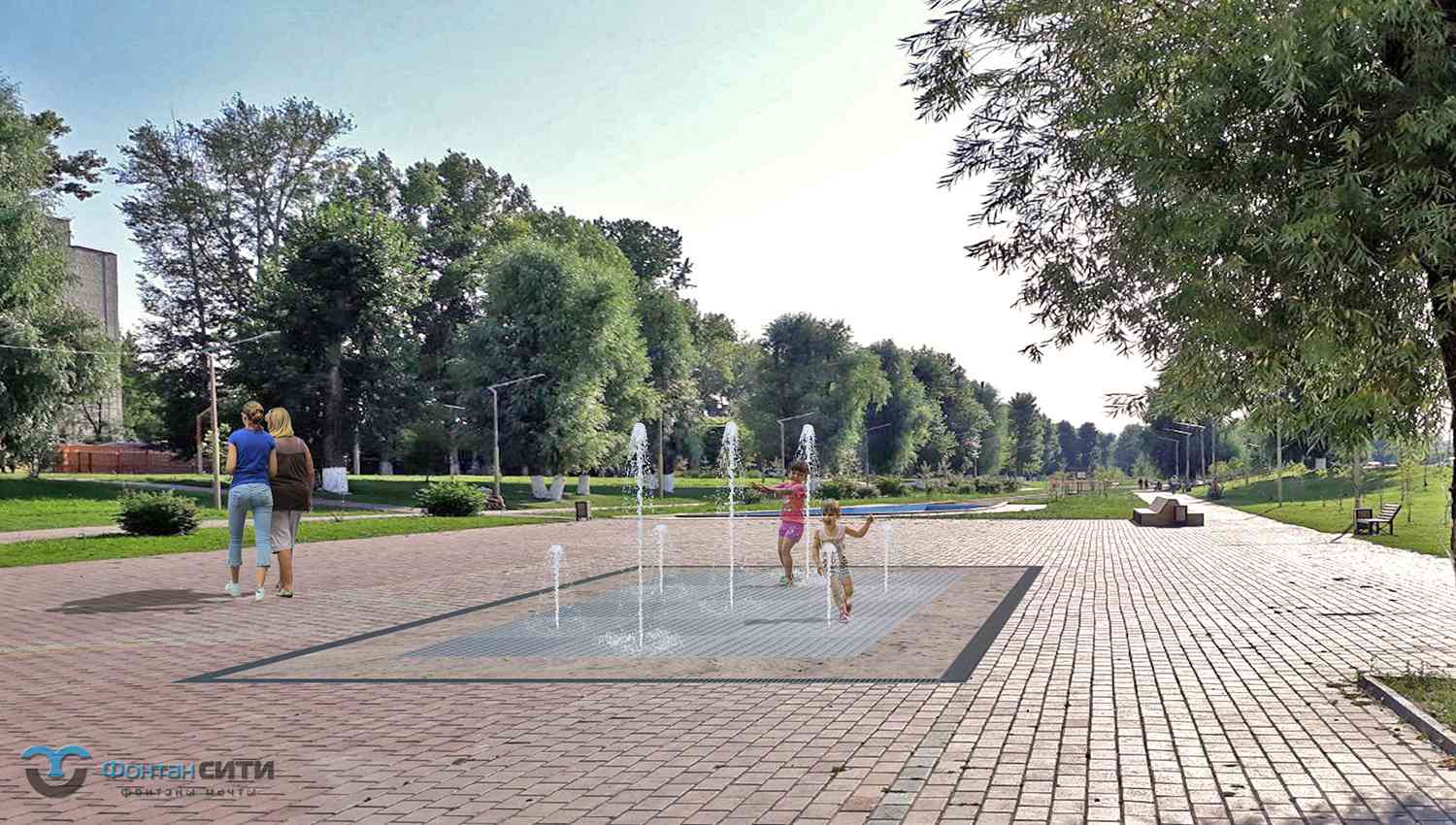 Проектирование сухих светомузыкальных фонтанов - Фонтан СИТИ. Тел: 8-800-234-5405