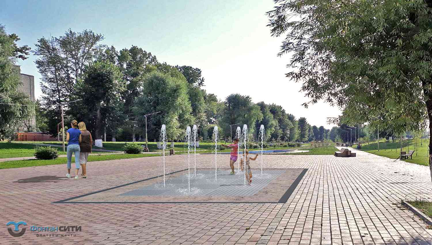 Проектирование сухих светомузыкальных фонтанов - Фонтан СИТИ. Тел: 8-800-234-5405